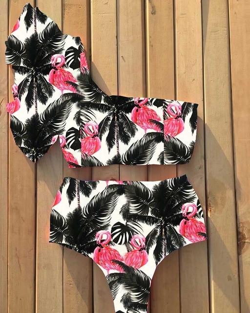 2019 Sexy Bikini Swimwear Women Swimsuit Push Up Biquini Brazilian Bikini Set Tie Up Summer Beach Wear Print Bathing Suit Female