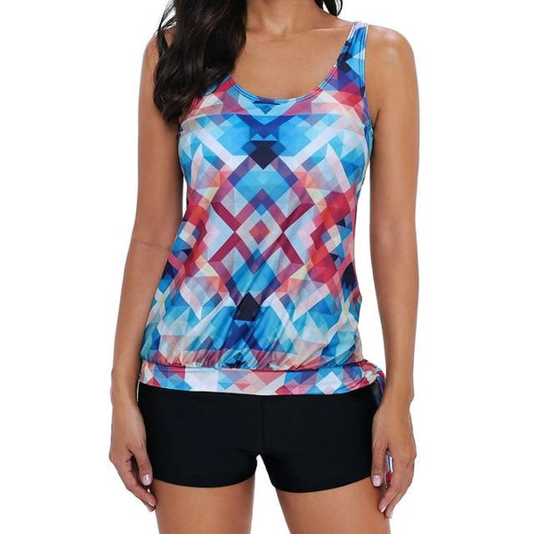 Tankini Swimsuit 2019 With Shorts Two Piece Swimwear Female Plus Size Swimming Suit For Women Beachwear Bathing Suit May Bathers