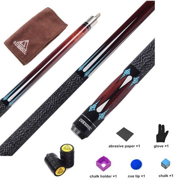 CUESOUL 58 Inch Billiards Snooker Maple Pool Cue Stick With 11.5/13mm Cue Tip 19oz For Nine-ball Ball