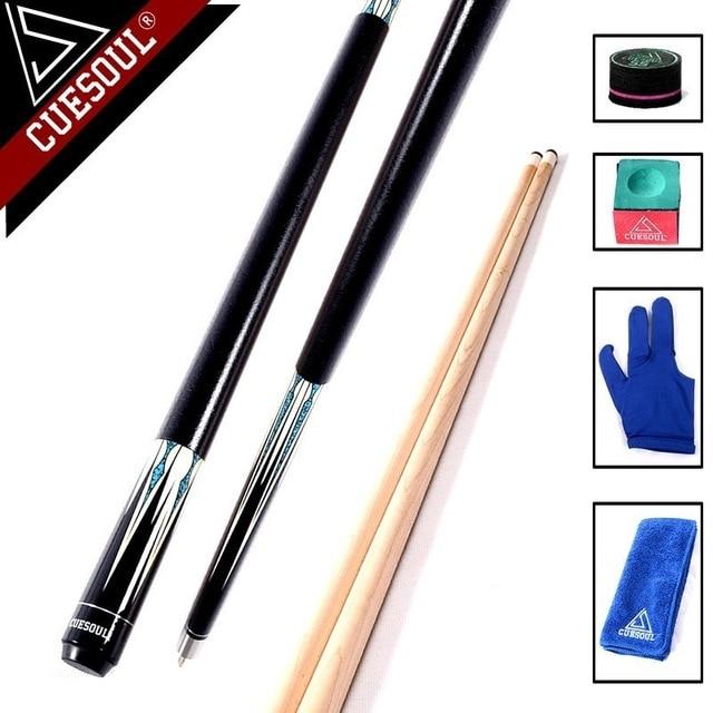 CUESOUL 58 Inch Billiards Snooker Maple Pool Cue Stick With 11.5/13mm Cue Tip 19oz For Nine-ball Ball