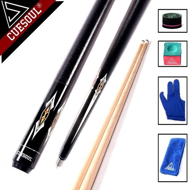 CUESOUL 58 Inch Billiards Snooker Maple Pool Cue Stick With 11.5/13mm Cue Tip 19oz For Nine-ball Ball