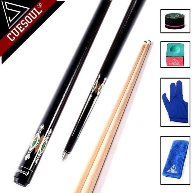 CUESOUL 58 Inch Billiards Snooker Maple Pool Cue Stick With 11.5/13mm Cue Tip 19oz For Nine-ball Ball