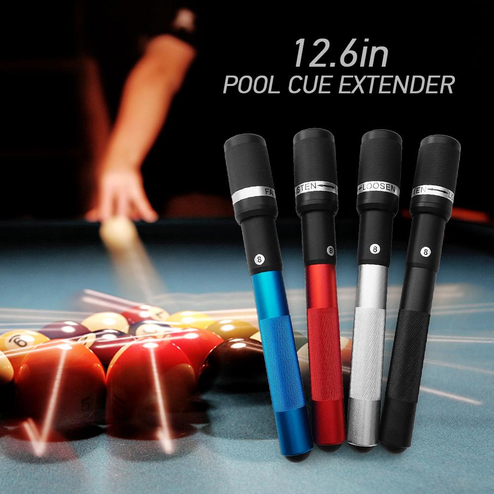 12.6IN Pool Cue Extension Billiard Extender Rotary Fixation Cue Stick Extension Club Tool for Billiards Snooker Accessories