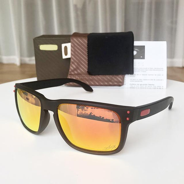 HOLBROOKer Retro Unisex Sunglasses Men Brand Designer Real Polarized UV400 lens Square Sun glasses for Sports Fishing driver vr