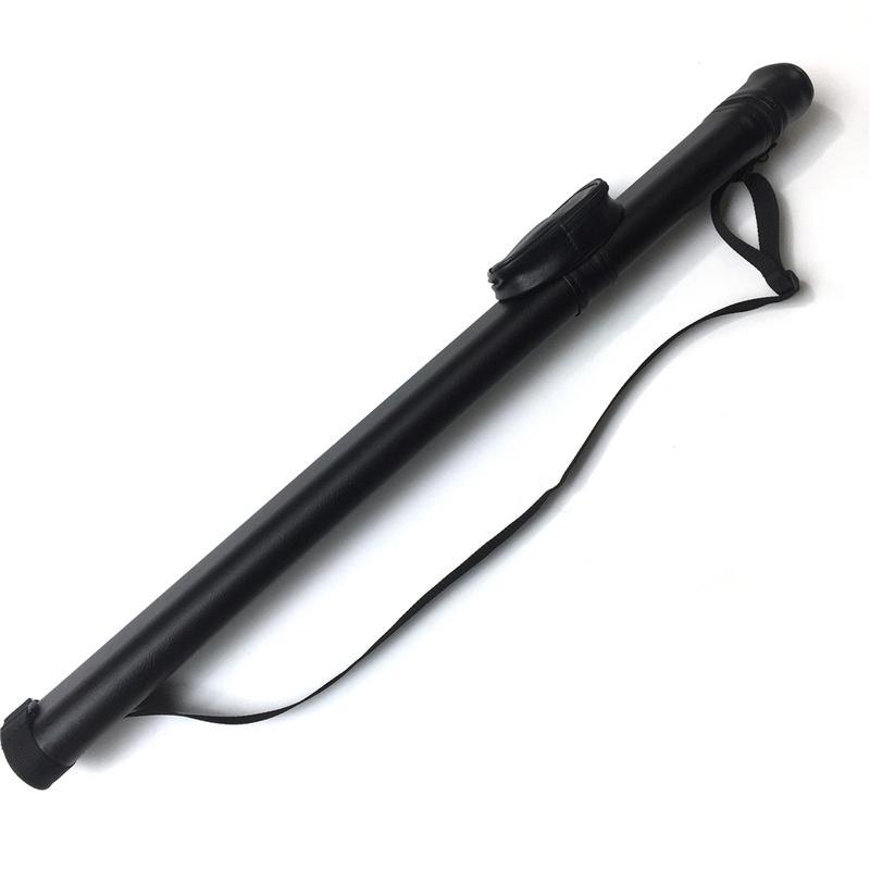 Portable Hard Pool Cue Stick Carrying Case Billiard Canister 2 Holes 1 Butt+1 Shaft Black Snooker & Billiard Accessories