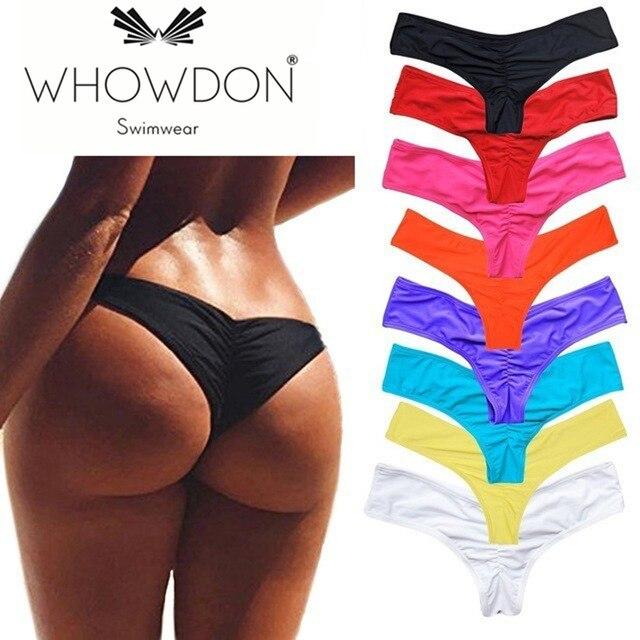 8 Color Female Briefs Cut Out Thong Separates Summer Beach Bathing Suits Women Bikini Bottom Swimwear Swim Shorts