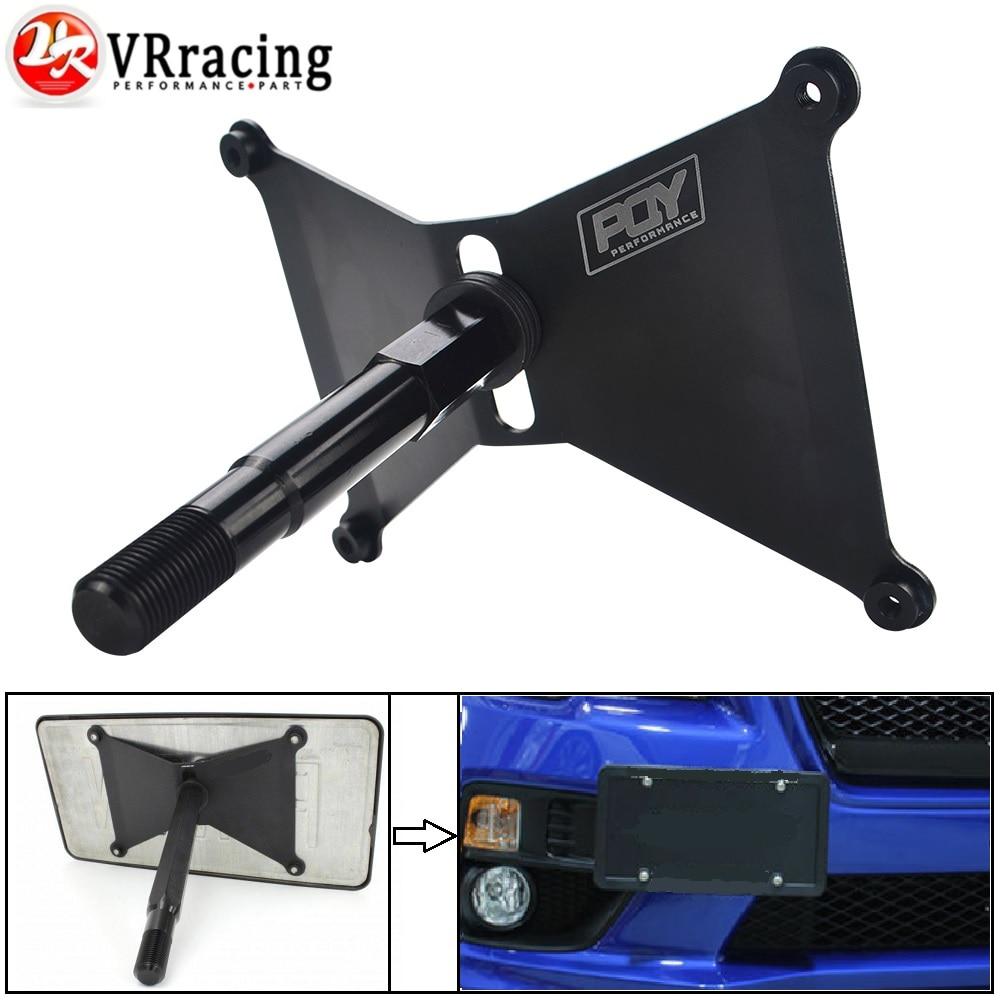 VR RACING - ALUMINUM PQY Front License Plate Holder Relocation Kit FOR 2015-17 WRX/STi With PQY Sticker VR-LPF51