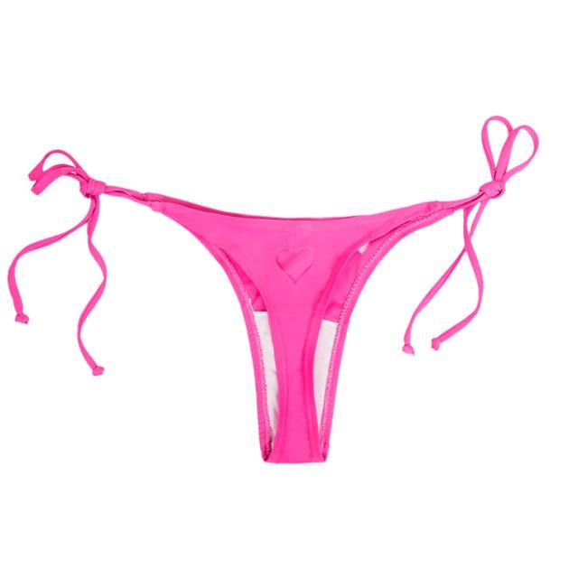 Swimwear Women 2019 Sexy Cheeky Bikini Bottom Two-Piece Separates brazilian bikini bottoms Thong Swimsuit Heart Cut Biquini Swim