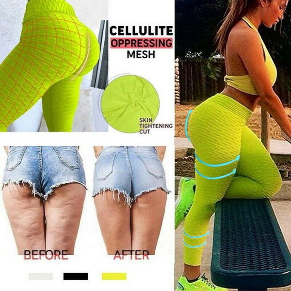 Anti Cellulite Compression Leggings Oppressing Mesh Fat Burner Design Weight Loss Yoga Leggings Compression Slimming Products