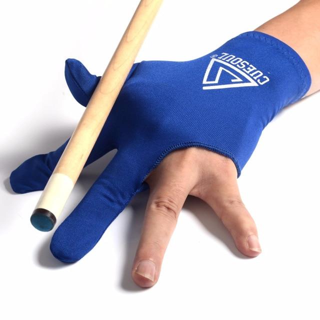 Cuesoul 3 Finger Billiards Snooker Gloves Pool Cue Gloves Black Left Hand