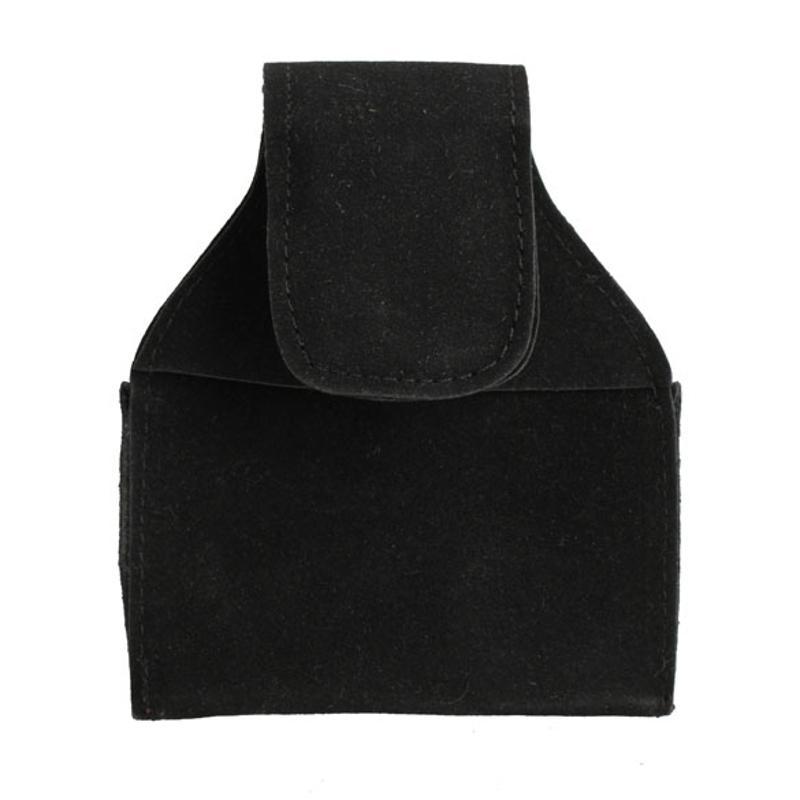1PCS PU Billiards Leather Chalk Holder Black Faux Pouch with Clip Pool Table Billiards Snooker Cue Billiards Accessories 9.5*5cm