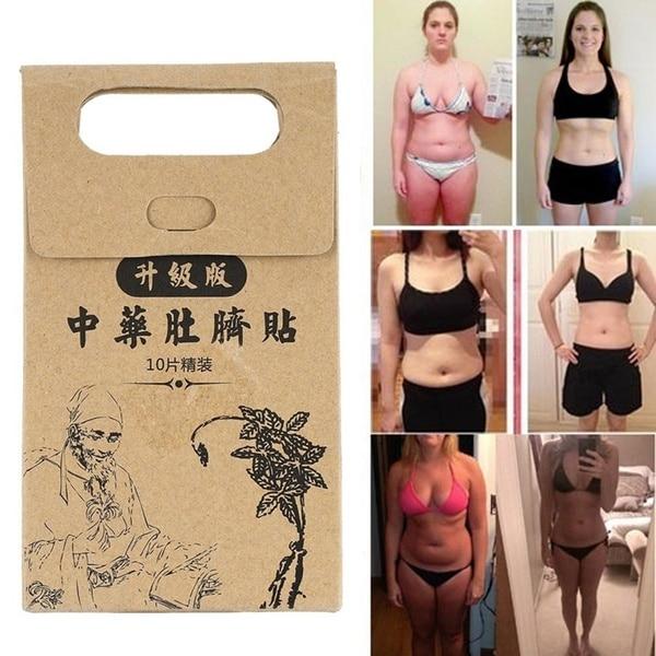 2019 Chinese Medicine Slimming Diets Patch 10pcs/Bag Weight Loss Strongest Slim Patch Pads Detox Adhesive Sheet Face Lift Tool