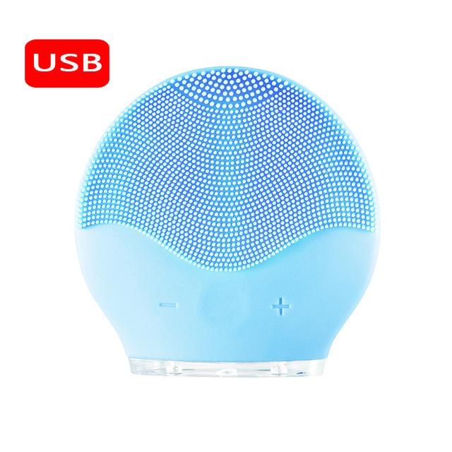 Facial Cleanser Washing Brushes Face Cleaning Brush Electric Mini Electric Facial Brushes Waterproof Silicone Facial Clean Brush