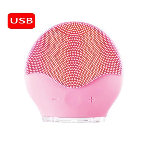 Facial Cleanser Washing Brushes Face Cleaning Brush Electric Mini Electric Facial Brushes Waterproof Silicone Facial Clean Brush