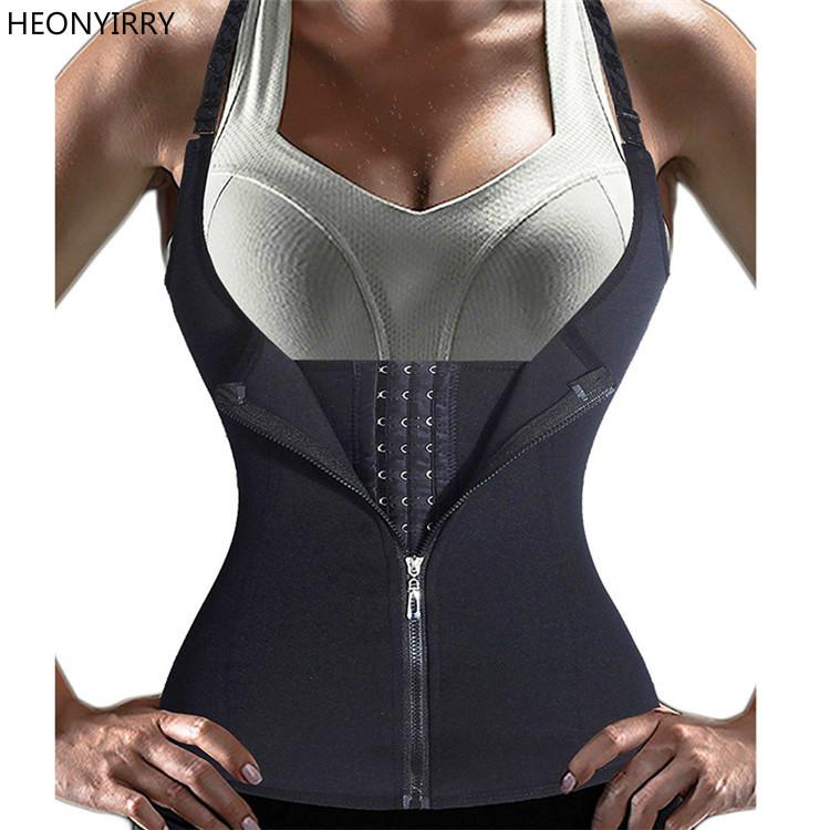 Shoulder Strap Waist Trainer Slimming Belt Vest Anti Cellulite Corset Women Zipper Hook Body Shaper Waist Cincher Weight Loss