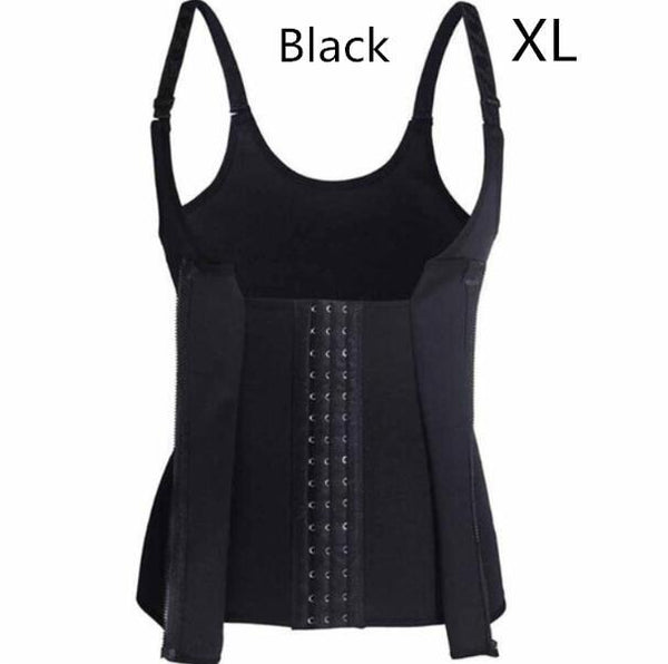 Shoulder Strap Waist Trainer Slimming Belt Vest Anti Cellulite Corset Women Zipper Hook Body Shaper Waist Cincher Weight Loss