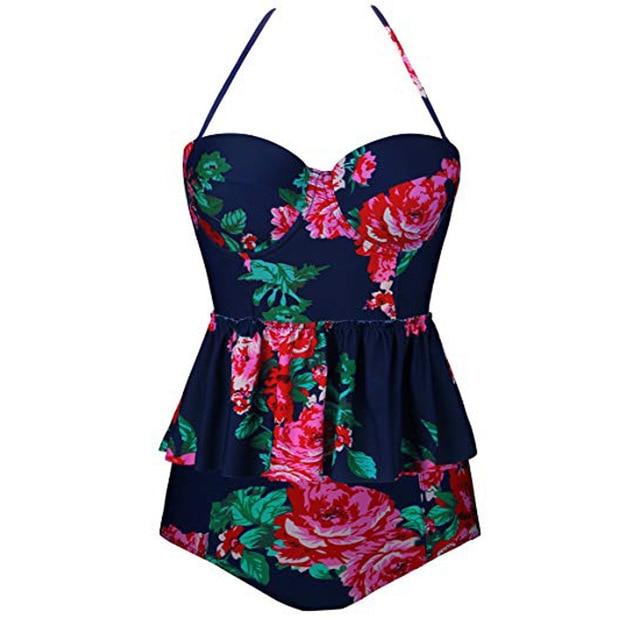 Swimwear Women Swim Suit Summer 2019 Girls Tankini Swimsuits Girls Beach dress Retro Bathing Suit Women Biquinis Feminino 2019