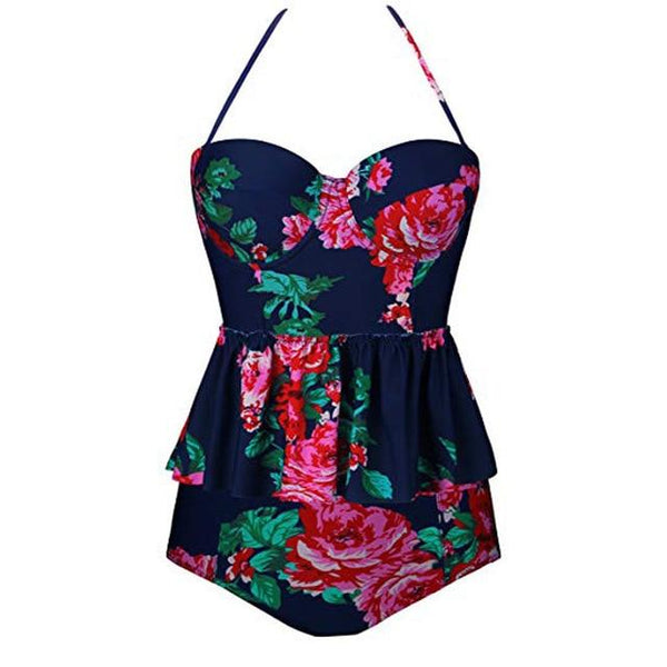 Swimwear Women Swim Suit Summer 2019 Girls Tankini Swimsuits Girls Beach dress Retro Bathing Suit Women Biquinis Feminino 2019