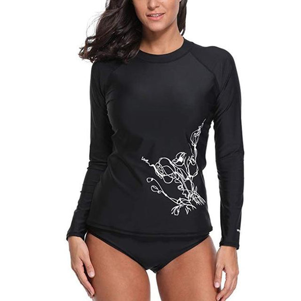 2019 Plus Size Tankini Swimming Suit 5XL Tow Piece Long Sleeve Loose Swimsuit Women's Separate Bikini Waist Push Up Swimwear