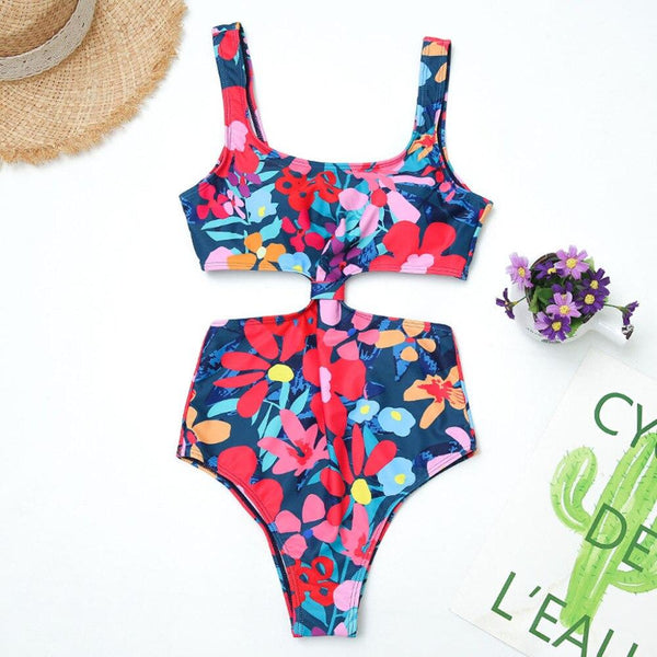 MUQGEW Tie Wide Women's Print Floral Surf Suit Prone Swimsuit Sexy Thong Biquini Swim Wear Bathing Suit Brazilian Bikini #0108