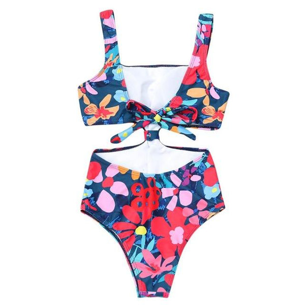 MUQGEW Tie Wide Women's Print Floral Surf Suit Prone Swimsuit Sexy Thong Biquini Swim Wear Bathing Suit Brazilian Bikini #0108