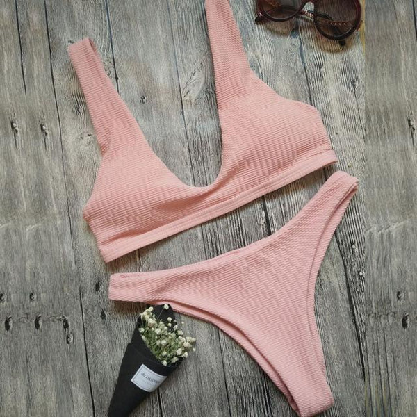 Summer New Sexy Hot Sale Women Push-up Padded Bra Bandage Bikini Set Swimsuit e Swimwear Swimming Bathing Beach Beachwear