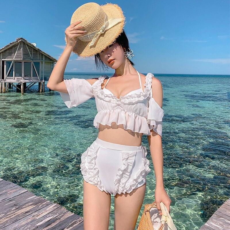 Ladies Swimwear Women Tankini Two Piece Bathing Suit Sexy High Waist Swimsuit Woman Separate Plus Size Bikini New Swimming