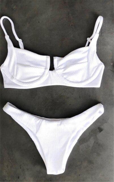 2018 New Women Bandage Push-up Padded Bikini Set Swimwear Swimsuit Bathing Suit Beachwear Swimming Costume