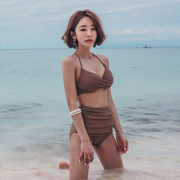 Bathing Suit Swimwear Two Pieces Separate Swimsuit For Women Tankini Fused Female Swim Suits Bikinis 2019 Restoring Ancient High