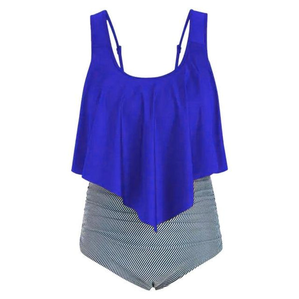 strój kąpielowy 2019 Two Piece Swimwear Women Plus Size Tankini Swimsuits Solid Tankinis Set Swim Wear maillot de bain femme