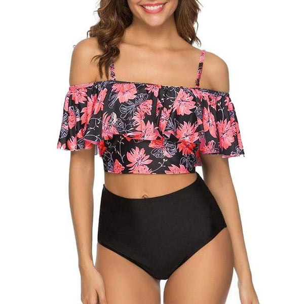 Tankini 2019 Swimwear Women Ruffled Bikinis 2019 Mujer High Waist Swimsuits Bikinis Swimming Suit Tankinis Biquini Bathing Suits