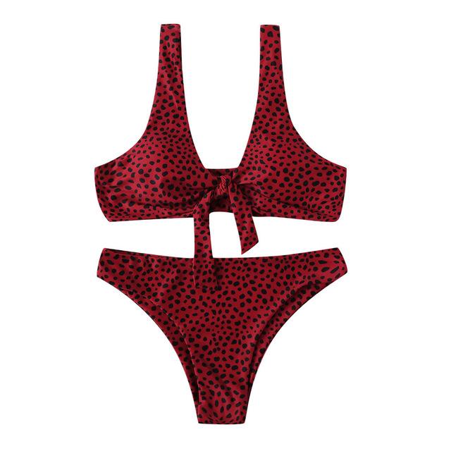 Fashion 2019 New Summer Beach Wear Swim Women Swimwear Beachwear Leopard 2 Pieces Bikini Swimsuit Bathing Suit