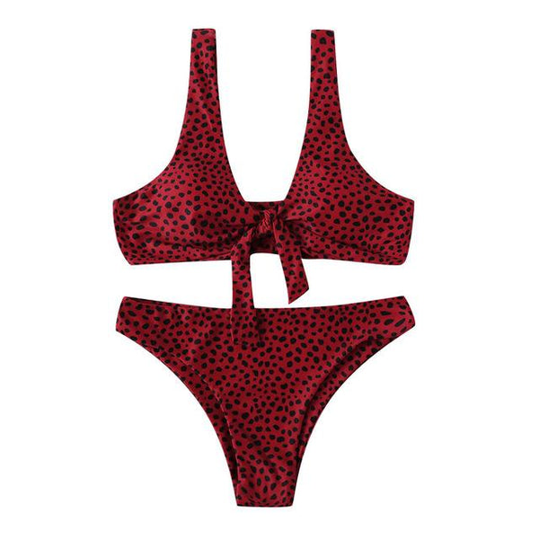 Fashion 2019 New Summer Beach Wear Swim Women Swimwear Beachwear Leopard 2 Pieces Bikini Swimsuit Bathing Suit