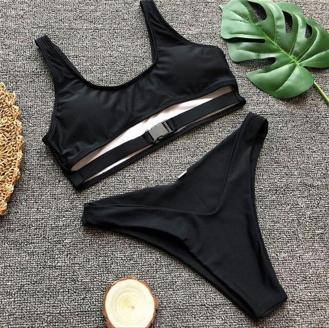 Plus Size Leopard Bikini Two Piece Swimsuit Swimwear Sexy with Pad Wire Free Swimming Suit for Women Maillot De Bain Femme 2019