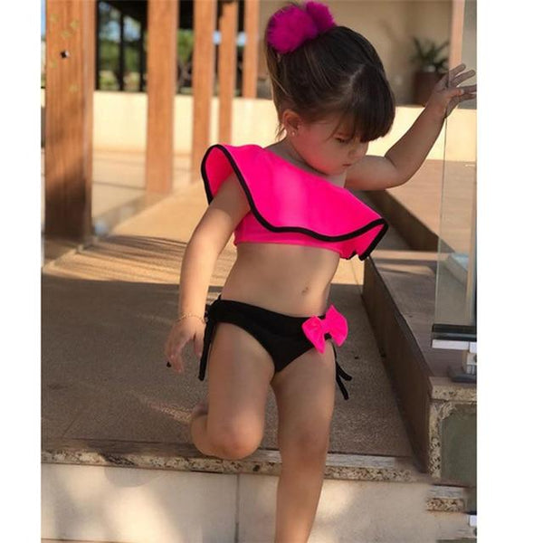 Loozykit Summer Child Swimwear 2019 Baby Kids Girl Two Piece Swimsuit For Water Sports Bikini Swim Dress Beach Bathing
