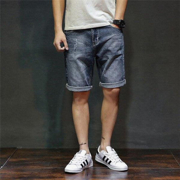 2019 Summer New Men's Short Ripped Jeans Fashion Casual High Quality Retro Denim Shorts Male Brand Clothes Size 28-40