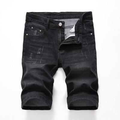 2 Styles New Fashion Men Short Summer Mens Ripped Hole Denim Shorts Elastic Distressed Washed Jeans Shorts for Male