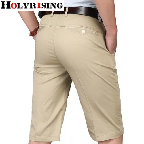 Holyrising Summer Mens Shorts Casual Short Homme Loose Male Shorts Elastic Mens Ripped Shorts Knee Length Szie 29-40 18404-5