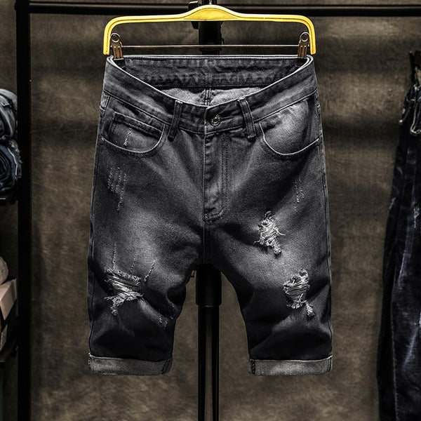 Denim Shorts Male Summer Jeans Men Jean Shorts Bermuda Skate Board Harem Mens Jogger Ankle Ripped Wave Denim Shorts Nice Pop