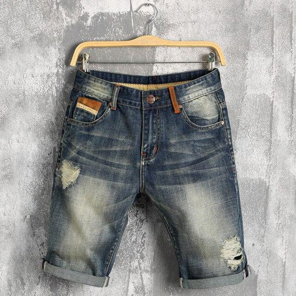 Nice Summer Denim Shorts Male Jeans Men Jean Shorts Bermuda Skate Board Harem Mens Jogger Ankle Ripped Wave Hot Tide