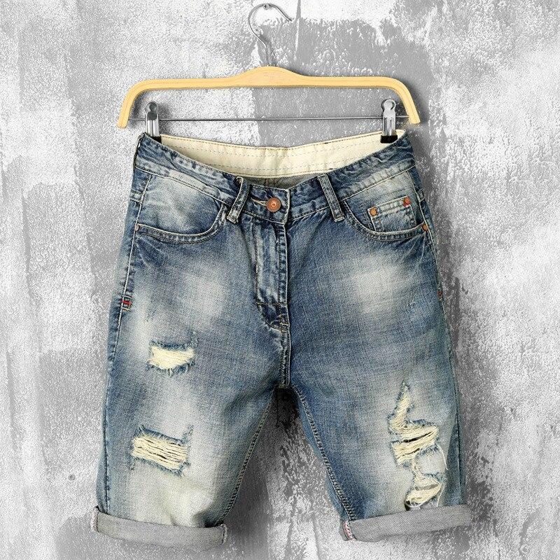 jean shorts 2018 bermuda skate fashion new mens jogger ankle ripped summer denim shorts male jeans men
