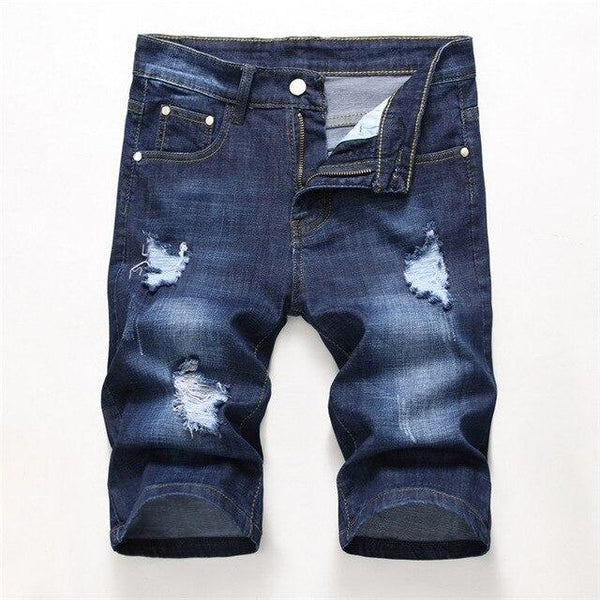 Summer Denim Shorts Male Jeans Men Jean Shorts Bermuda Skate Board Harem Mens Jogger Ankle Ripped Wave 38 40 42