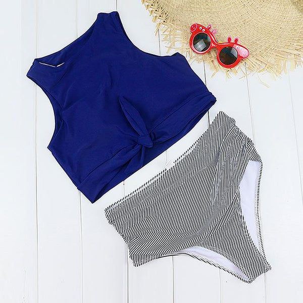 Blesskiss High Waist Swimsuit Women 2019 2 Two Piece Crop Top Tankini Set Swimwear Push Up Leopard Bathing Suit Swimming Suit