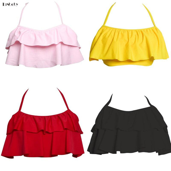 Swimming Suits Girls Bikinis Top Swim Bra Retro Swim Wear Beach Top and Swim Bikini High Waist Two Piece Separates Tankinis Top