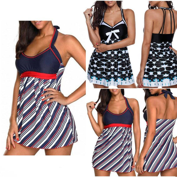 Meihuida Bikinis 2019 MujerWomen's Two-Piece Suits Plus Size Swimsuits Bralette Tankini Top with Briefs Swimwear Bathing M-4XL