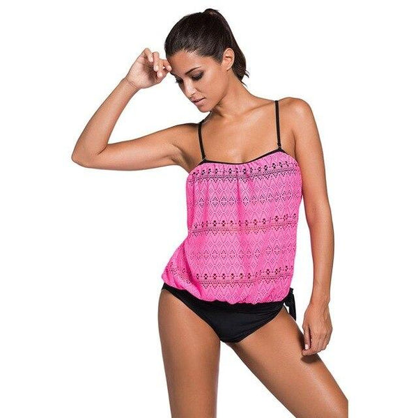 Bathing Suit Swimsuit Women 2018 Sexy Racerback Tankini Top Swimwear And Lace up Swim Shorts