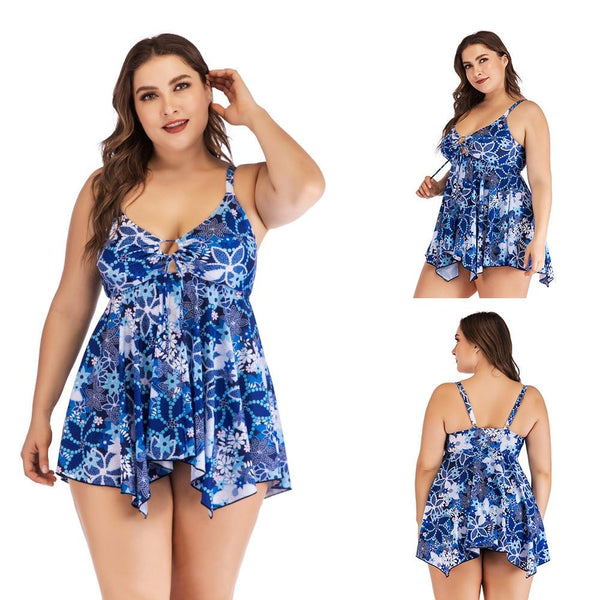 2019 Brand New Women Two Pieces Swimsuit Tankini Top Plus Size Swimwear Push Up Swimsuit Bikini Set Halter Tankini Bathing Suit