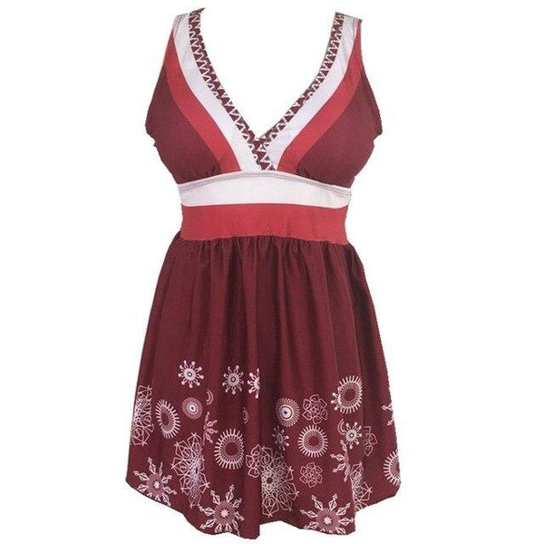 Womens Two-Piece Swimsuit Print Tankini Tank Top Bandage Bikini Set Push-up Padded Bra Bathing Suit Swimwear Women