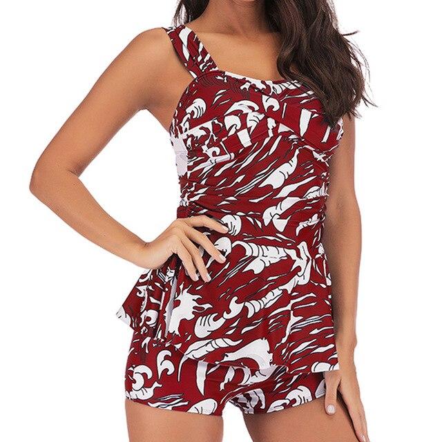 купальник 2 pieces maillot de bain femme tankini print shorts with sleeveless top tankini swimsuits women bikini meisje 2019