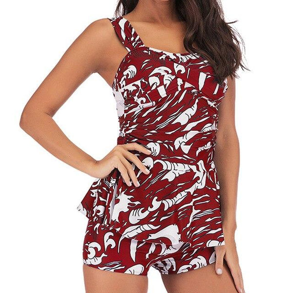 купальник 2 pieces maillot de bain femme tankini print shorts with sleeveless top tankini swimsuits women bikini meisje 2019